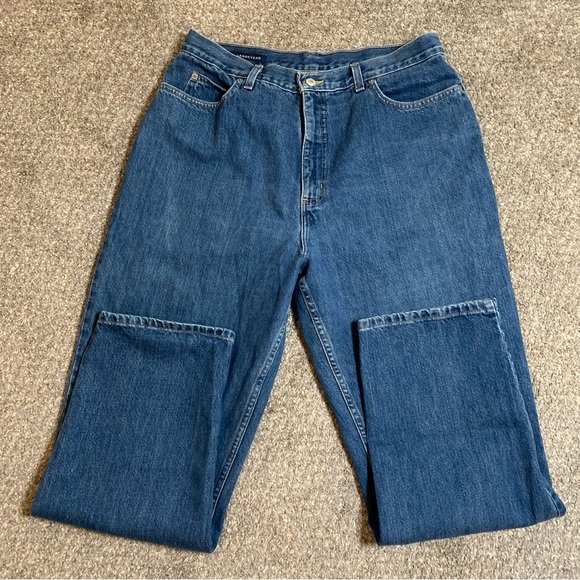 Lands’ End women’s blue high rise baggie fit jeans size 14 - Picture 7 of 12